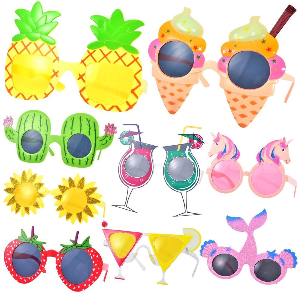 8848 9Piece Fun Party Glasses Set For Beach, Pool, Birthday & Carnival